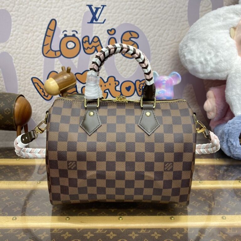 Replica Louis Vuitton Speedy 18 Brown Grid - Best Fake Designer Bags