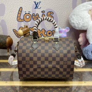 Replica Louis Vuitton Speedy  Bandouliere 25 Brown Grid - Best Fake Designer Bags