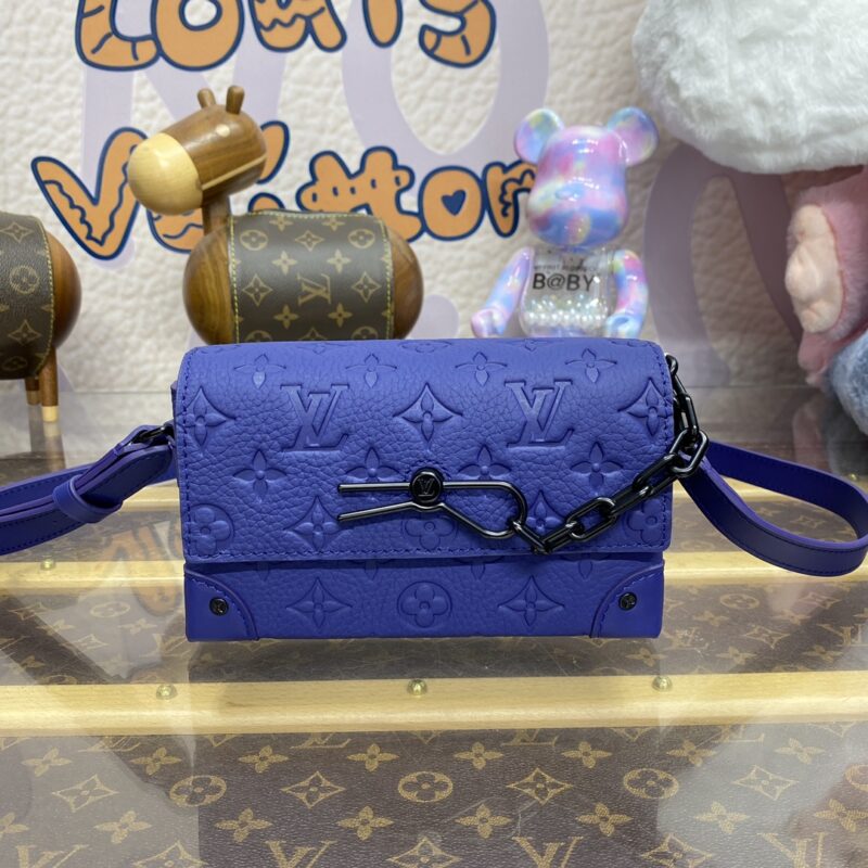 Replica Louis Vuitton Steamer Wearable Wallet Blue - Best Fake Designer Bags
