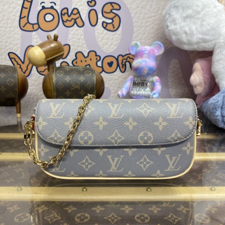 Replica Louis Vuitton Wallet on Chain Ivy Grey - Best Fake Designer Bags