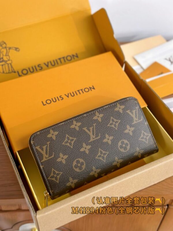 Replica Louis Vuitton Zippy Wallet Brown&Pink - Best Fake Designer Bags
