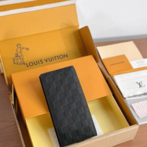 Replica Louis Vuitton Brazza Wallet Black Grid - Best Fake Designer Bags