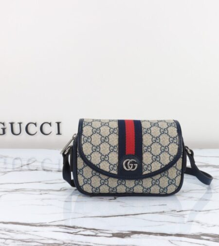 Replica Gucci  GUCCI Ophidia GG  Shoulder Bag Blue - Best Fake Designer Bags