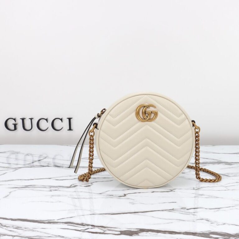 Replica Gucci  GG Mormont Round White - Best Fake Designer Bags