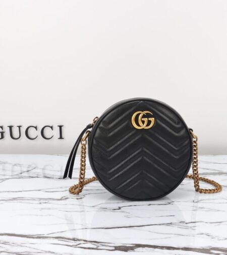 Replica Gucci  GG Mormont Round Black - Best Fake Designer Bags