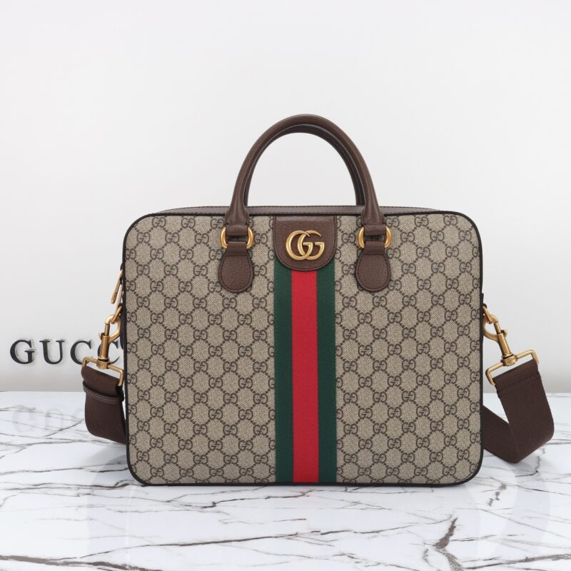Replica Gucci   Briefcase  Canvas Beige - Best Fake Designer Bags