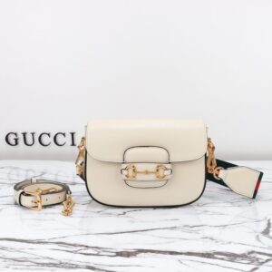 Replica Gucci Horsebit 1955  Double G Mini White - Best Fake Designer Bags