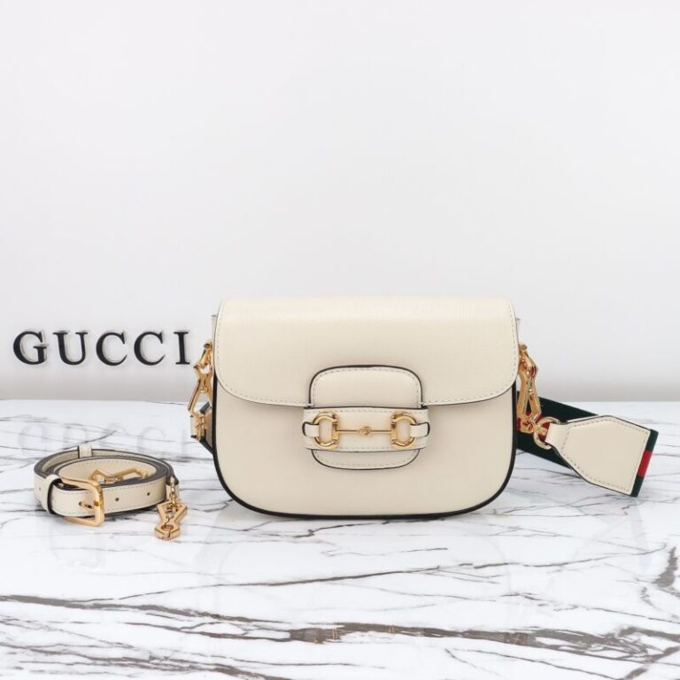 Replica Gucci Horsebit 1955  Double G Mini White - Best Fake Designer Bags