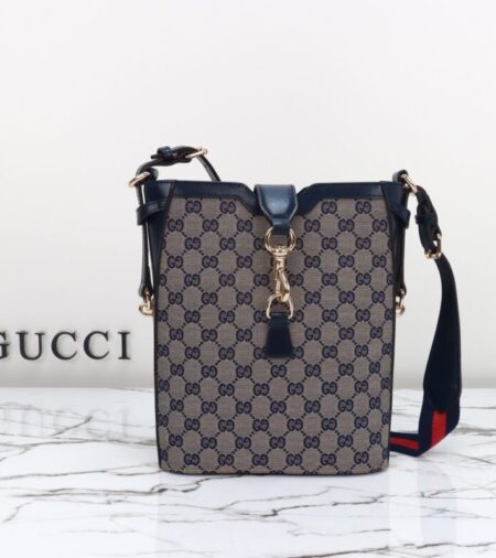 Replica Gucci   Medium Bucket Blue - Best Fake Designer Bags