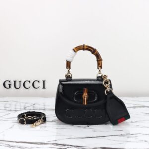 Replica Gucci  Bamboo 1947 Patent Black - Best Fake Designer Bags