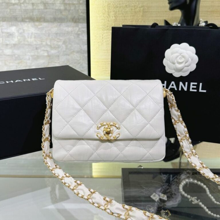 Replica CHANEL 19 Mini Flap  White Bag - Best Fake Designer Bags