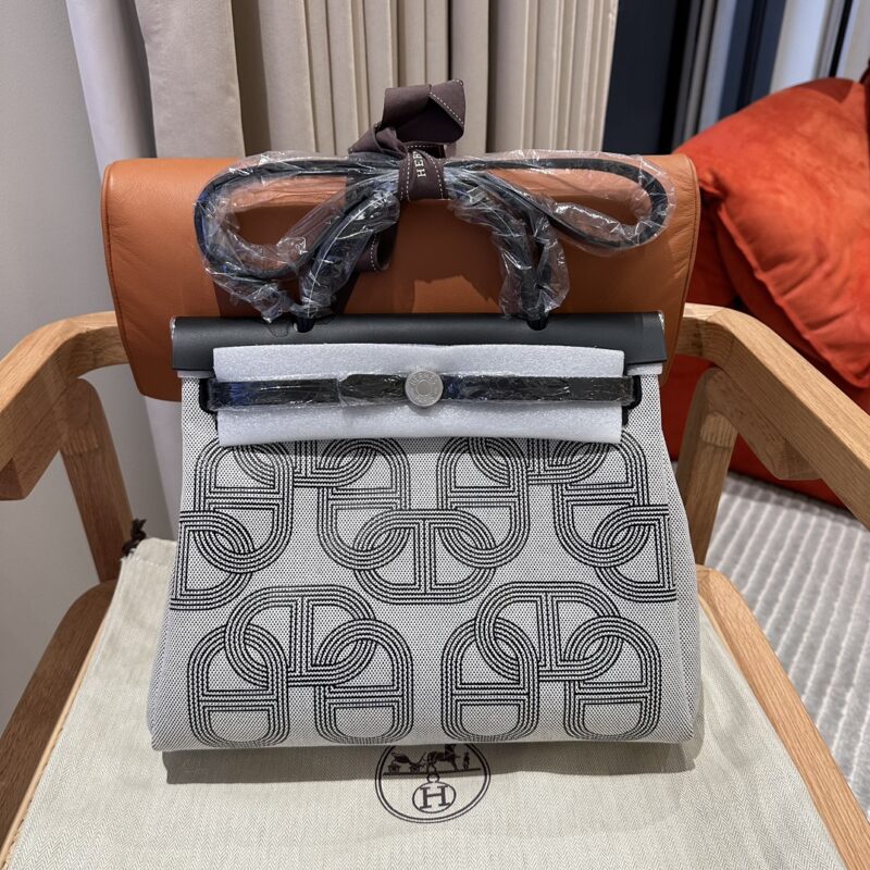 Replica Hermes Herbag 31cm Circuit Black - Best Fake Designer Bags