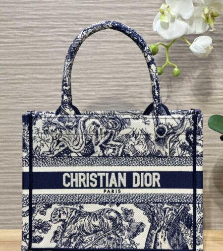 Replica Dior Tote Book Blue Tiger - Best Fake Designer Bags