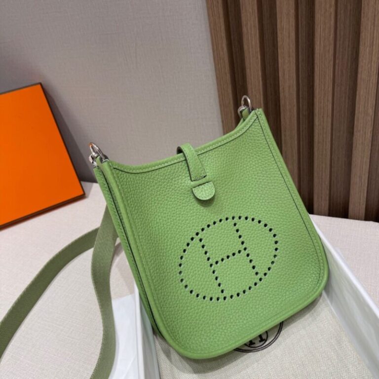 Replica Hermes  Evelyne II TPM Light Green - Best Fake Designer Bags