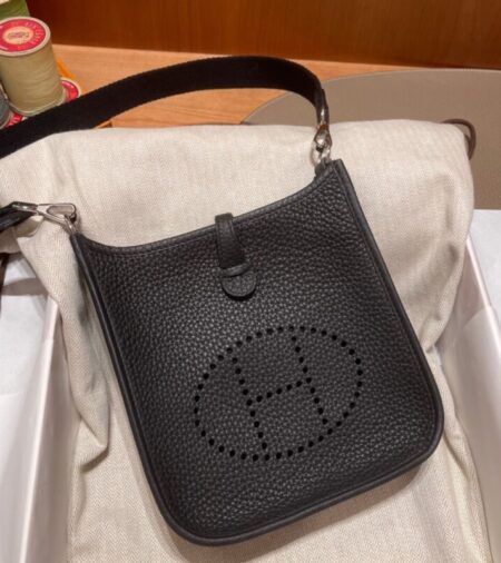 Replica Hermes  Evelyne II TPM Black Strap - Best Fake Designer Bags