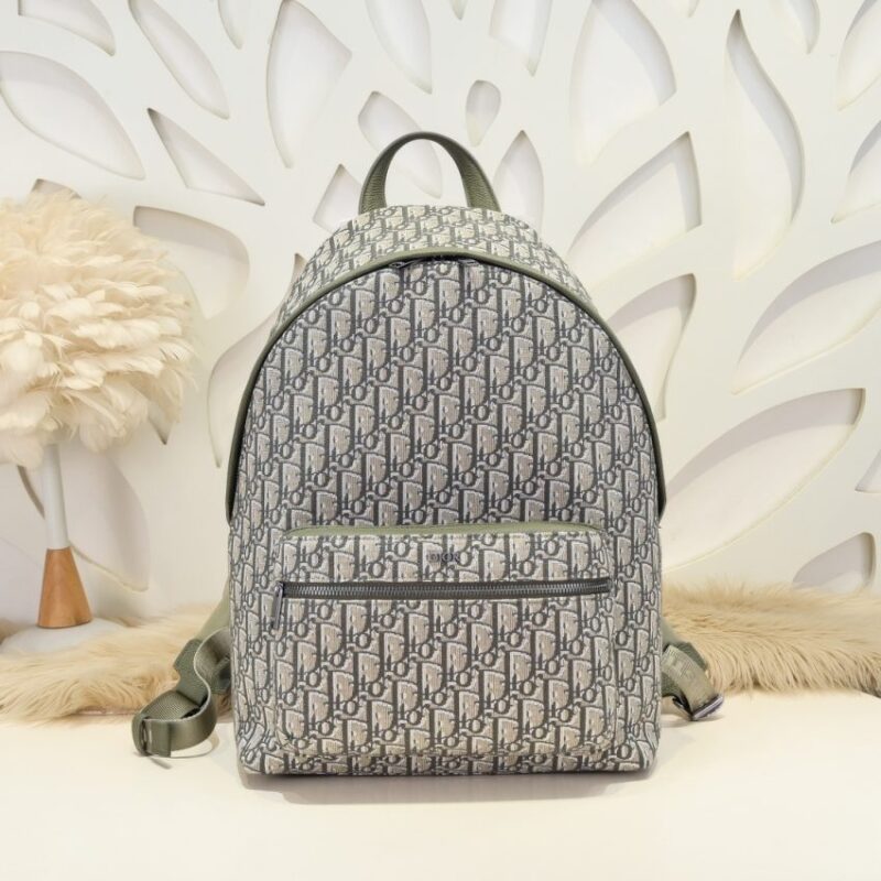 Replica Dior Rider Backpack Khaki Dior Oblique Jacquard - Best Fake Designer Bags