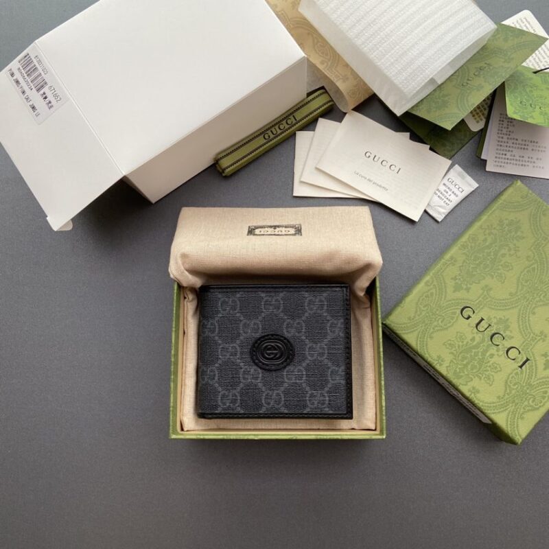 Replica Gucci  Interlocking  Wallet Black - Best Fake Designer Bags
