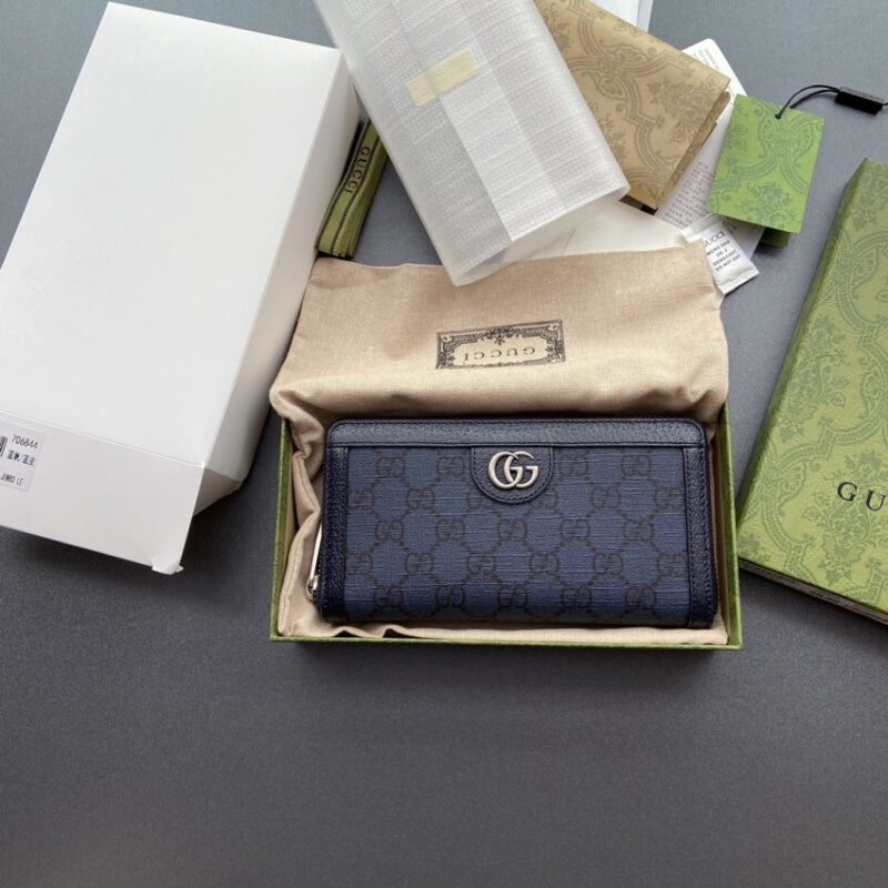 Replica Gucci  Ophidia Zipper Wallet Black - Best Fake Designer Bags