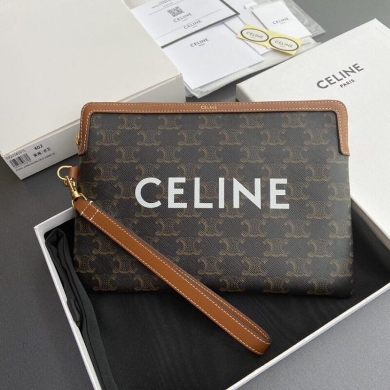 Replica Celine Triumphe Clutch Brown - Best Fake Designer Bags