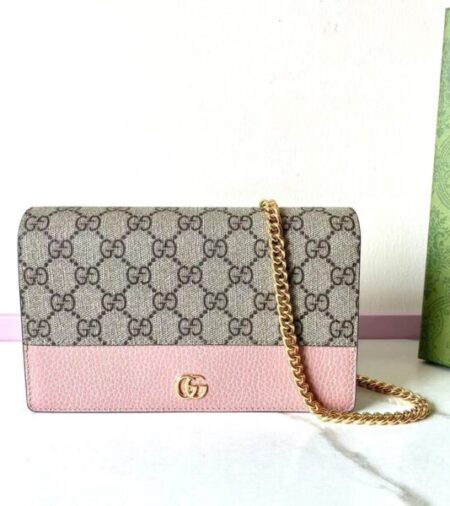 Replica Gucci  GG Marmont Chain Bag Pink - Best Fake Designer Bags