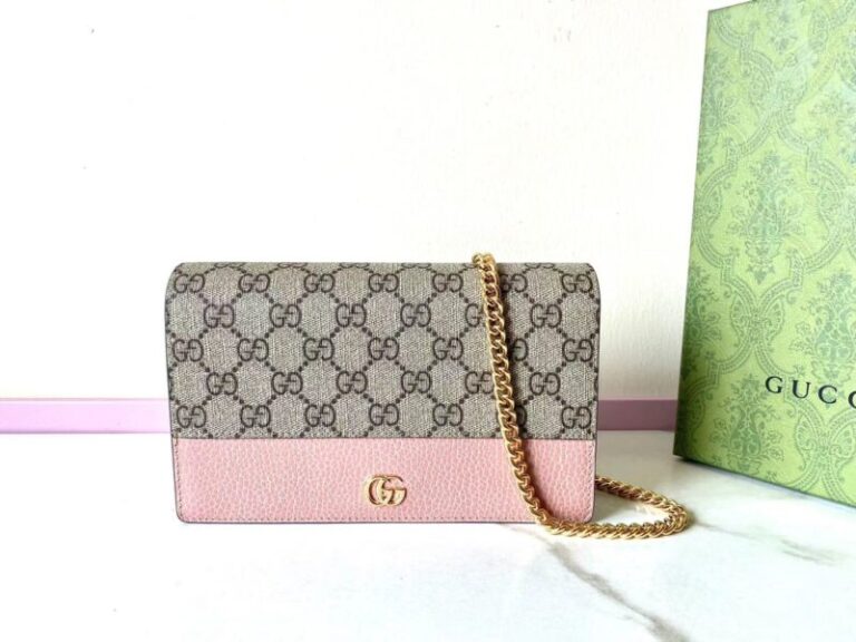 Replica Gucci  GG Marmont Chain Bag Pink - Best Fake Designer Bags