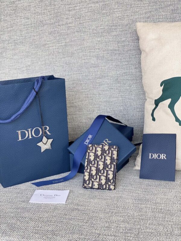 Replica Dior Bi Fold Card Holder Oblique White - Best Fake Designer Bags
