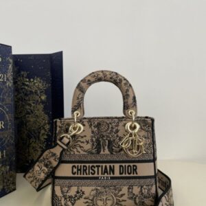 Replica Lady Dior  D-Lite Beige Zodiac - Best Fake Designer Bags