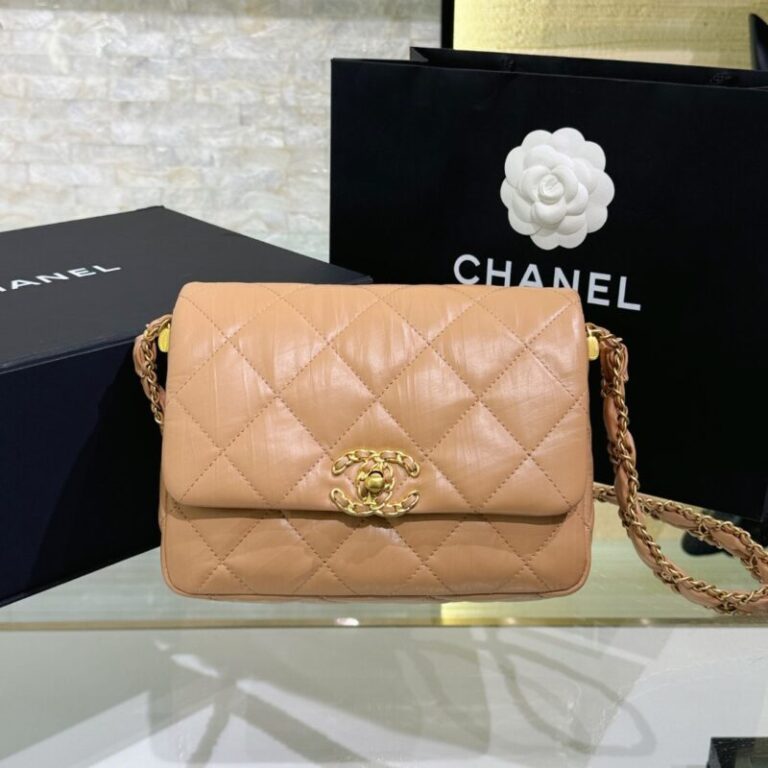Replica CHANEL 19 Mini Flap  Caramel Bag - Best Fake Designer Bags