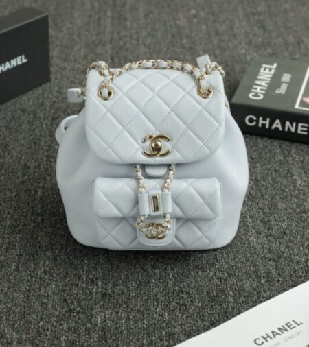 Replica CHANEL 23A Backpack Small Light Blue - Best Fake Designer Bags