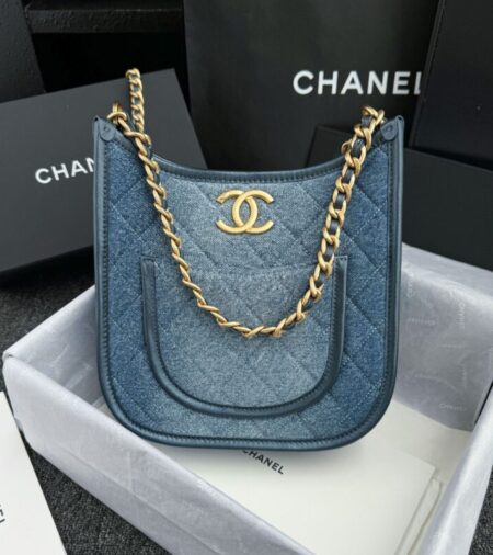 Replica CHANEL 23S Hobo Denim - Best Fake Designer Bags